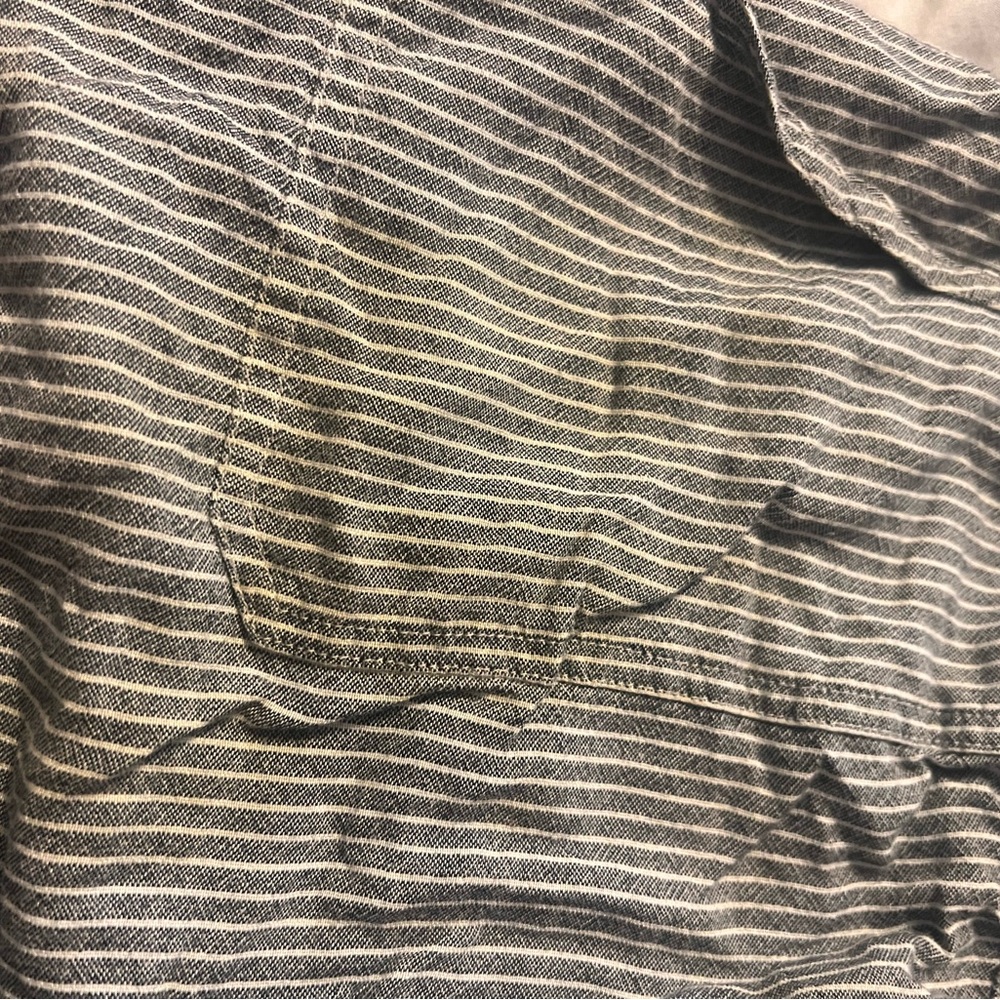 Volcom Gray and White Striped Shorts